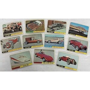 11 Rare Vintage Drag Racing Hot Rod Trading Cards Cars Collectable